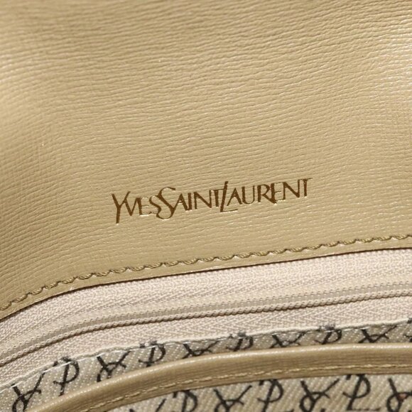 SAINT LAURENT Shoulder Bag PVC embossed Gray Auth BA782 - Picture 10 of 16